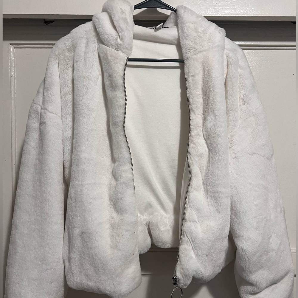 Topshop Faux Fur with hood